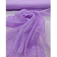 Organza com Glitter Lilás
