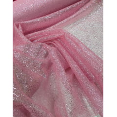 Organza com Glitter Rosê