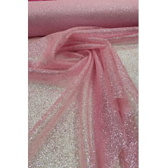 Organza com Glitter Rosê