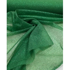 Organza com Glitter Verde Bandeira