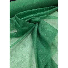 Organza com Glitter Verde Bandeira