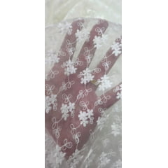Organza Bordada Bergamo Off White