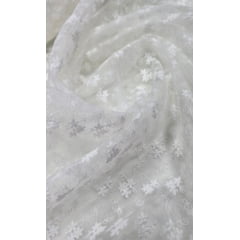 Organza Bordada Bergamo Off White