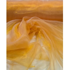 Organza Cristal de Poliamida Amarelo Ouro Organza Cristal de Poliamida Amarelo Ouro