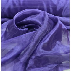 Organza Cristal Lisa Roxo - 3m de Largura