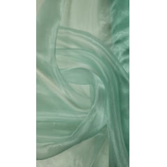 Organza Cristal Lisa Verde Água