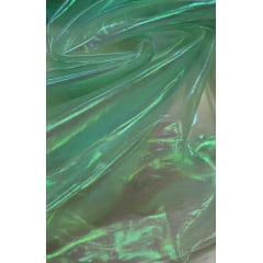 Organza Holográfica Maça Verde Organza Holográfica Maça Verde