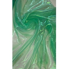 Organza Holográfica Verde Claro