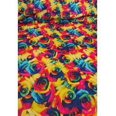 Oxford Estampado Digital Rosas Ciganas Coloridas