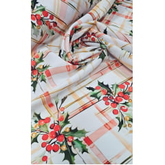 Oxford Estampado Natalino Fundo Branco