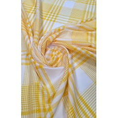 Oxford Fio Tinto Xadrez Patchwork Amarelo Oxford Fio Tinto Xadrez Patchwork Amarelo
