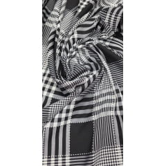 Oxford Fio Tinto Xadrez Patchwork Preto Oxford Fio Tinto Xadrez Patchwork Preto