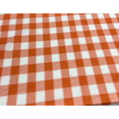 Oxford Fio Tinto Xadrez Piquenique Laranja