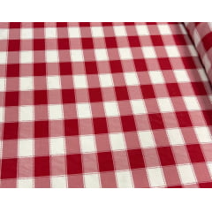 Oxford Fio Tinto Xadrez Piquenique Vermelho