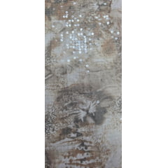 Paetê Bordado Animale Estampado Marrom