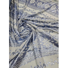 Paetê Bordado Frozen Azul