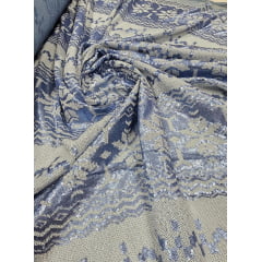 Paetê Bordado Frozen Azul