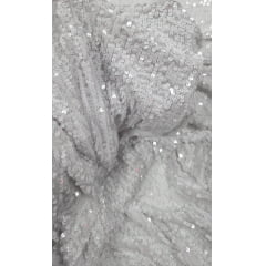 Paetê Bordado Glam Branco Leitoso