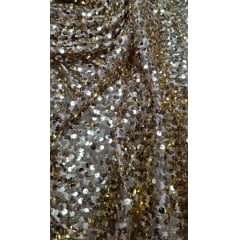 Paetê Bordado Glam Dourado