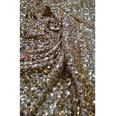 Paetê Bordado Glam Dourado