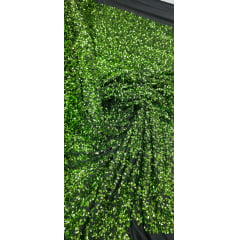 Paetê Bordado Glam Fundo Preto com Verde