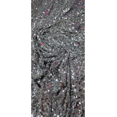 Paetê Bordado Glam Prata