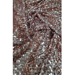 Paetê Bordado Glam Rosê Gold