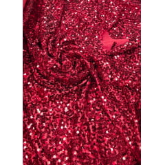 Paetê Bordado Glam Vermelho