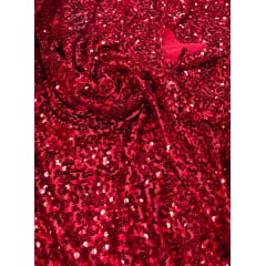 Paetê Bordado Glam Vermelho