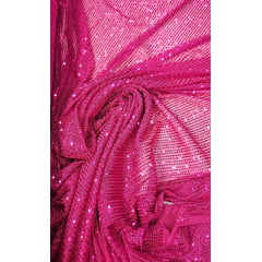 Paetê Bordado Glamour Light com Elastano Pink