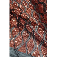 Paetê Bordado Imperial Bronze