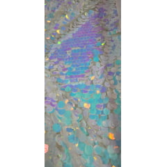 Paetê Bordado Metalic Holográfico Branco Modelo 02 