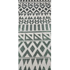 Paetê Bordado Tribal Branco com Verde