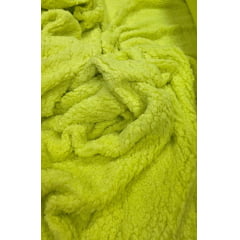 Pelúcia Lisa Lhama (Sherpa) Amarelo Cítrico