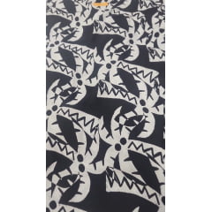 Viscose preto e branco coqueiros  - Largura 1,45 m x Comprimento 3,60 m 