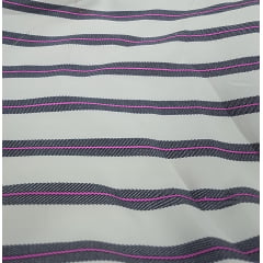 Alfaiataria listrado creme com pink - Largura 1,40 m x Comprimento 2,10 m