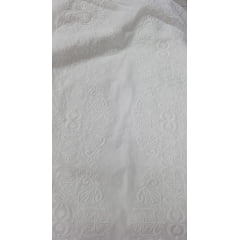 Cambraia Bordada Imperial Off   - Comprimento 2 m x Largura 1,40 m