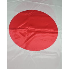 Cetim Bandeira do Japão com defeito (sombreado vermelho) Obs: 10 bandeiras sem os acabamentos nas laterais com média de 0.95 cm cada uma - Largura 1,47 x 10 bandeiras