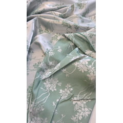 Cetim Jacquard Pudong Verde COM PEQUENOS FUROS - Comprimento 2 m x Largura 1,47 m Cetim Jacquard Pudong Verde COM PEQUENOS FUROS - Comprimento 2 m x Largura 1,47 m