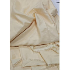 Crepe acetinado amarelo com sujeiras - Largura 1,40 m x Comprimento 3 m 