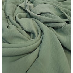 Crepe Air flow verde - largura  1,45 m x Comprimento1,40 m 