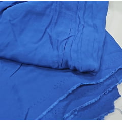 Crepe de viscose azul amassado e sujeiras - Largura 1,50 m x Comprimento1,50 m 