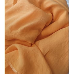Crepe dunas trabalhado tangerina  - largura  1,40 m x Comprimento 3,80 m 