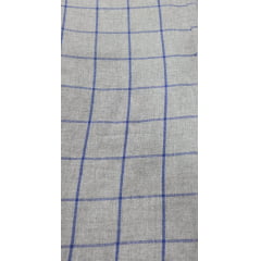 Flanela Jeppy Renaux cinza com azul - Comprimento 2 m x Largura 1,45 m 