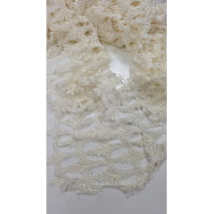 Guipir entremeio creme - Comprimento 3,50 m x Largura 0,25  cm    