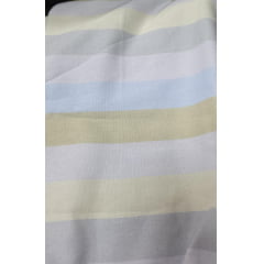 Linho listrado tons de cinza e amarelo - Comprimento 1,70 m x Largura 1,40 m 