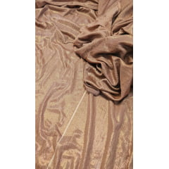 Malha glow bronze com defeito (fio puxado) - Comprimento 4 m x Largura 1,40 m 