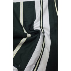 Malha listrada verde e branco de algodão - x Comprimento 0,50 cm x Largura 1,70 m
