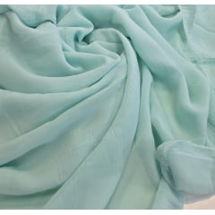Mousseline italiana extra fina verde menta - Comprimento 2,10 m x Largura 1,50 m Mousseline italiana extra fina verde menta - Comprimento 2,10 m x Largura 1,50 m