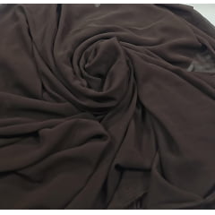 Mousseline toque de seda marrom - Largura 1,45 m x Comprimento 2 m 